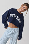 Lila New York Cropped Sweatshirt