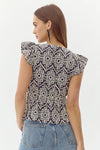 adelyn rae Seriana Embroidered Top