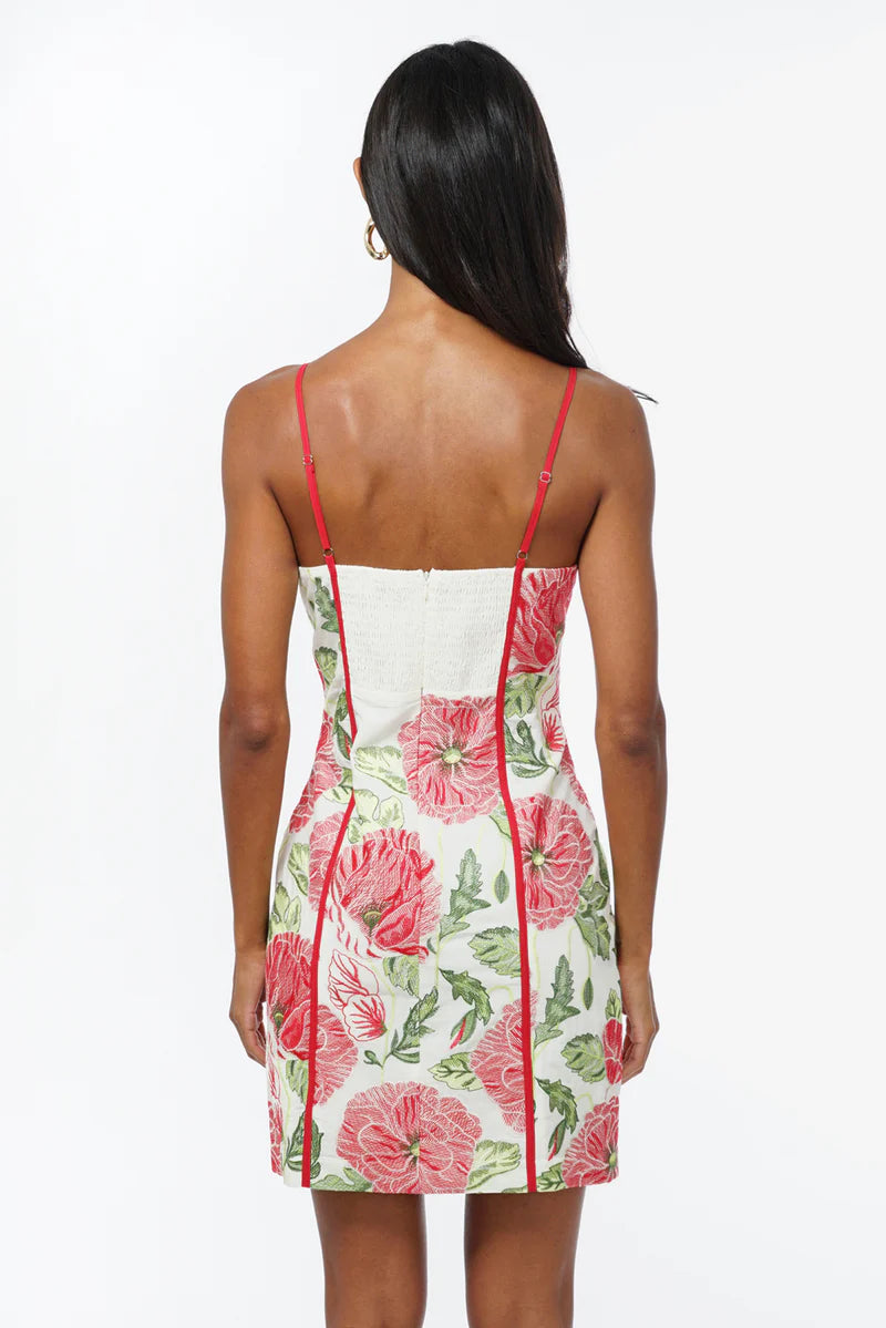 adelyn rae Contrast Scalloped Textured Jacquard Mini Dress