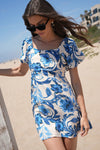 adelyn rae Halton Puff Sleeve Printed Mini Dress