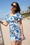 adelyn rae Halton Puff Sleeve Printed Mini Dress