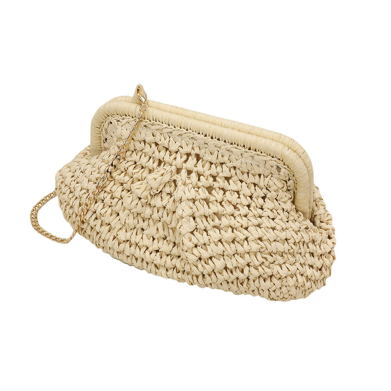 Weave Dumpling Clutch Crossbody
