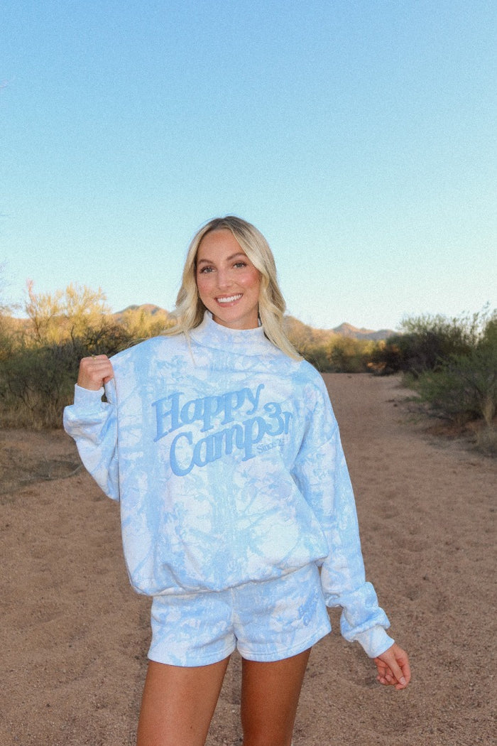 Soft Blue Camo Ellie Shorts