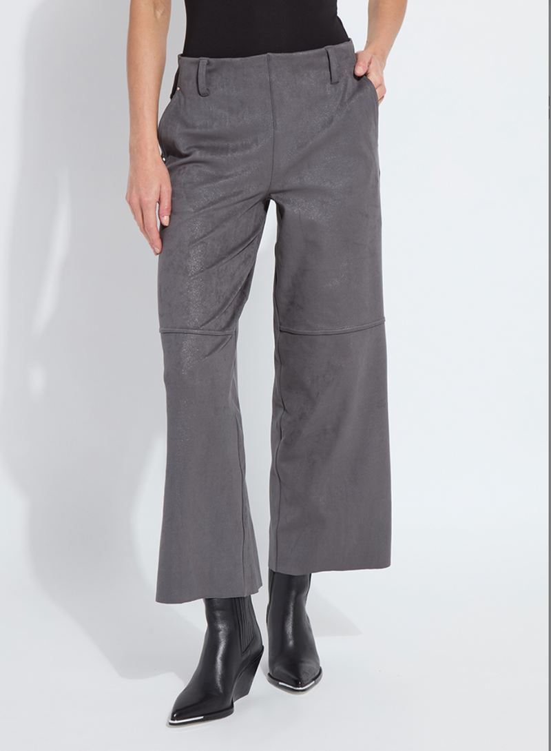 Lysse Amina Patent Foil Vegan Suede Pant