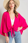 Waist Tie Flare Cardigan