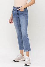 Mid Rise Kick Flare Jeans