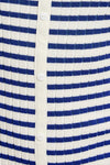 Button Down Striped Rib Sweater Mini Dress