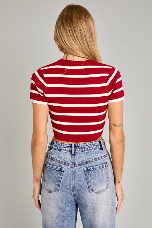 Basic Cropped Short Sleeve Top