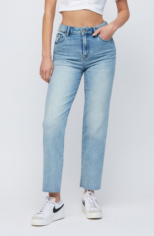 27” Inseam Tracey High Rise Cropped Straight