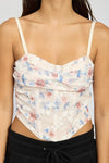 Floral Mesh Corset Top