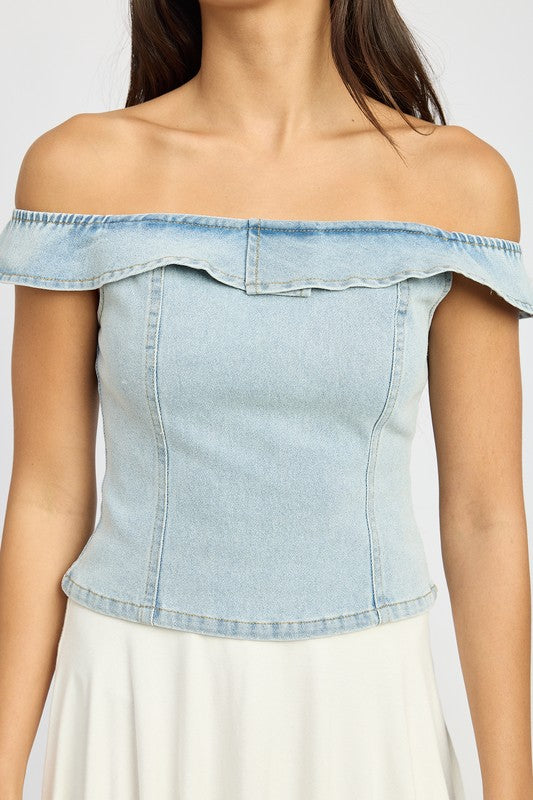 Off The Shoulder Bustier Top