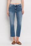 Mid Rise Crop Slim Straight