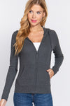 Zip Up Hoodie w/ Kangaroo Pocket Thermal Jacket