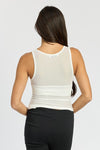 Ruched Mesh Tank Top