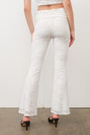 Foldover Lace Flare Pants