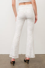 Foldover Lace Flare Pants