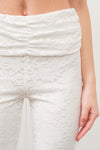 Foldover Lace Flare Pants