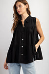 Soft Washed Tiered Sleeveless Top