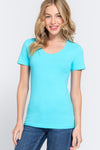 Short Sleeve Scoop Neck Top
