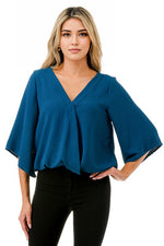 Ariella Surplice Bell Sleeve Top