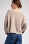 Open Knit Long Sleeve Sweater Top