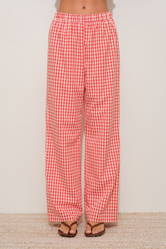 Gingham Relaxed Pants