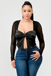 Luxe Satin Sweetheart Open Belly Top