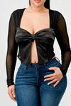 Luxe Satin Sweetheart Open Belly Top