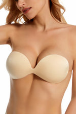 Adhesive Plunge Bra With Back Strap