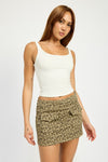 Front Pocket Mini Skirt