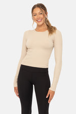 Seamless Ribbed Long Sleeve Top