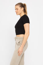 Essential Micro-Ribbed Athleisure Baby Tee