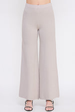 Soft Lurex Fine Gauge Wide Leg Pant