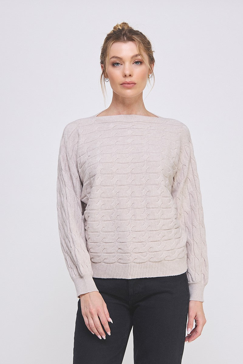 Dolman Fine Gauge Cable Knit