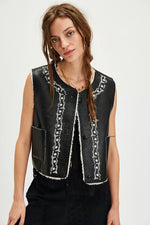 Free People Travelers Leather Vest