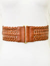 Comfortable Vegan Leather Braided Waist Belt