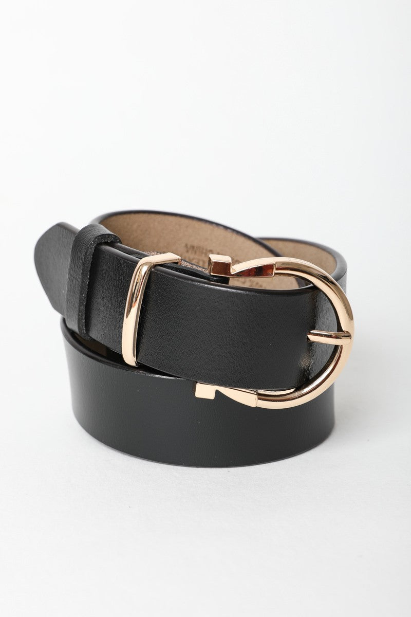 Horseshoe Gold Buckle Belt