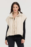 Vintage Havana Shell Sherpa Vest