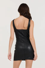 Vintage Havana Leather Zip Front Dress