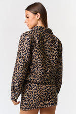 Crop Leopard Jacquard Print Jacket