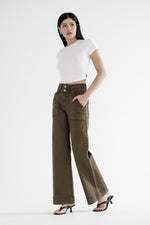 MICA Super High Double Waistband Wide Leg