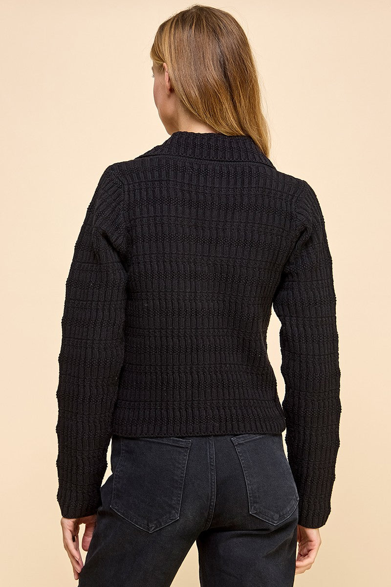 Knit Collared Cardigan