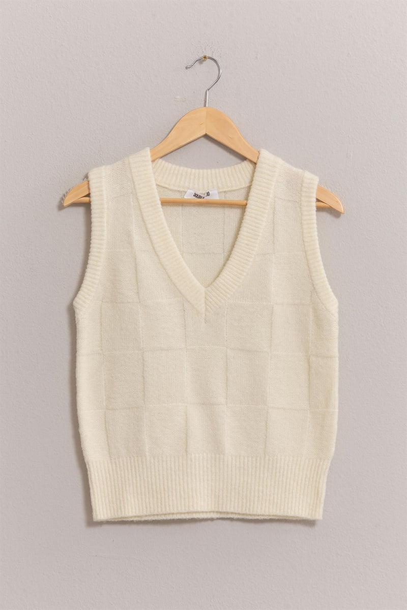 Basketweave Sweater Vest