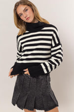 Striped Turtleneck Sweater