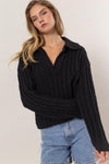 Boucle Collared Sweater