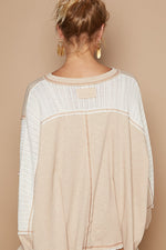 V-Neck Overlook Stitch Roomy Top