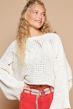 Round Neck Semi Cropped Sweater