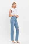 High Rise Slim Wide Jeans