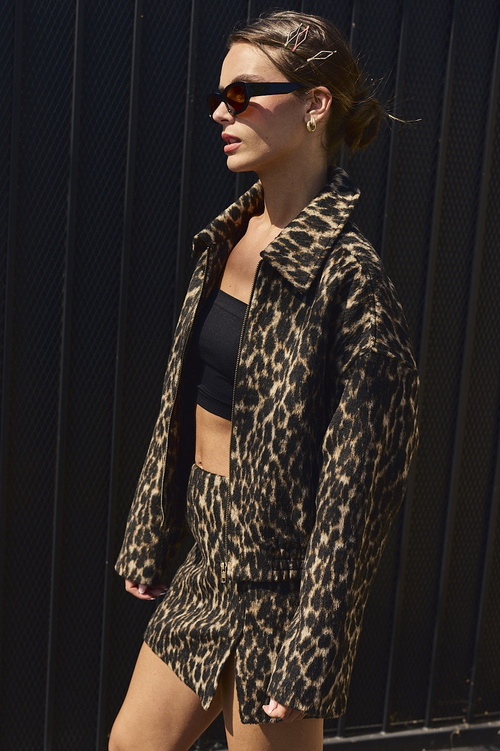 Vivian Leopard Print Jacket