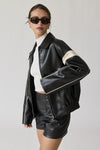 Camila Faux Leather Racer Jacket